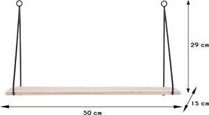 H&S Decoration Półka drewniana ścienna minimalistyczna 4