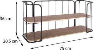 Gree Metalowa półka ścienna Jordi 3