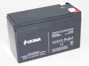 Fukawa 12V/7,2 Ah - Faston 187 SLA baterie, konektor - 4.8mm (FW 7,2-12 F1) 1