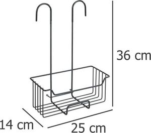 Koszyk prysznicowy Wenko prostokątny czarny (50892) 3