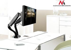 Maclean Uchwyt biurkowy na 2 monitory 13" - 27" (MC-674) 4
