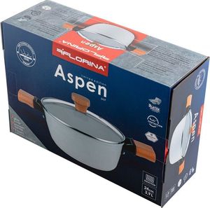 Florina Komplet garnków i patelni Florina Aspen białe 1,3 l; 2,2 l; 3,9 l; 5 l; 24 cm; 28 cm 6