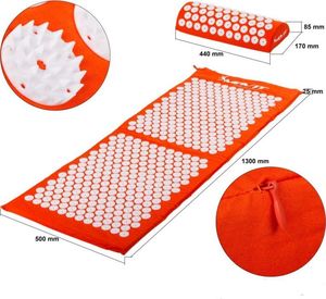 MXSTP Mata do akupresury z poduszką MOVIT 130 x 50 cm, pomarańczowa masująca 3