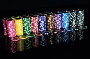 DLGTP Poker nominały żetonów 50 sztuk Żetony do pokera nominał 1 3