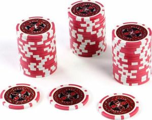 DLGTP Poker nominały żetonów 50 sztuk - Żetony do pokera nominał 5 1