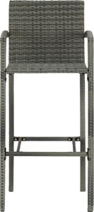 vidaXL 9-cz. zestaw mebli barowych do ogrodu, szary 8