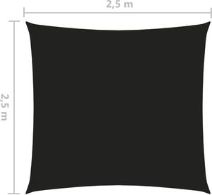 vidaXL Kwadratowy żagiel ogrodowy, tkanina Oxford, 2,5x2,5m, czarny 6