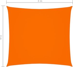 vidaXL Kwadratowy żagiel ogrodowy, tkanina Oxford, 3x3 m, pomarańczowy 6