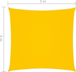 vidaXL Kwadratowy żagiel ogrodowy, tkanina Oxford, 3x3 m, żółty 6