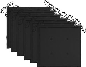 vidaXL Krzesła ogrodowe z poduszkami, 6 szt., lite drewno tekowe 8