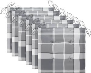 vidaXL Krzesła ogrodowe z poduszkami, 6 szt., lite drewno tekowe 8