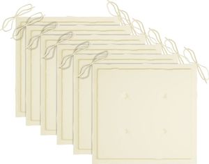 vidaXL Krzesła ogrodowe z poduszkami, 6 szt., lite drewno tekowe 8