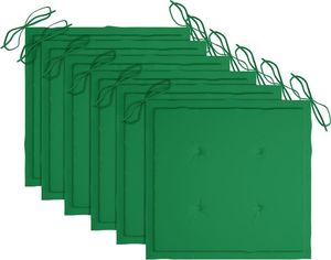 vidaXL Krzesła ogrodowe z poduszkami, 6 szt., lite drewno tekowe 8