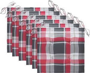 vidaXL Krzesła ogrodowe z poduszkami, 6 szt., lite drewno tekowe 8