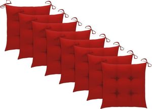 vidaXL Krzesła ogrodowe z poduszkami, 8 szt., lite drewno tekowe 6