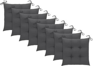 vidaXL Krzesła ogrodowe z poduszkami, 8 szt., lite drewno tekowe 6