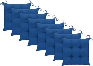 vidaXL Krzesła ogrodowe z poduszkami, 8 szt., lite drewno tekowe 6