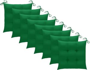 vidaXL Krzesła ogrodowe z poduszkami, 8 szt., lite drewno tekowe 6