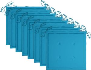 vidaXL Krzesła ogrodowe z poduszkami, 8 szt., lite drewno tekowe 8