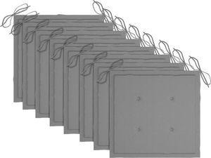 vidaXL Krzesła ogrodowe z poduszkami, 8 szt., lite drewno tekowe 8