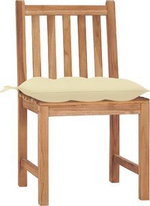 vidaXL Krzesła ogrodowe z poduszkami, 8 szt., lite drewno tekowe 3