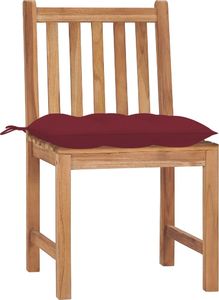 vidaXL Krzesła ogrodowe z poduszkami, 8 szt., lite drewno tekowe 3