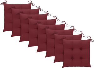 vidaXL Krzesła ogrodowe z poduszkami, 8 szt., lite drewno tekowe 6