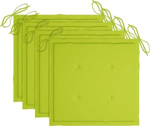 vidaXL Krzesła ogrodowe, 4 szt., z poduszkami, lite drewno tekowe 8