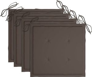 vidaXL Krzesła ogrodowe, 4 szt., z poduszkami, lite drewno tekowe 8