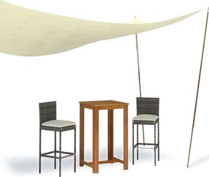 vidaXL Słupki do żagla ogrodowego, 2 szt., 250 cm, galwanizowana stal 2