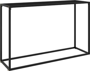 vidaXL Stolik konsolowy, czarny, 120x35x75 cm, szkło hartowane 1