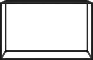 vidaXL Stolik konsolowy, czarny, 120x35x75 cm, szkło hartowane 2