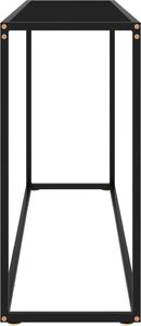 vidaXL Stolik konsolowy, czarny, 120x35x75 cm, szkło hartowane 3