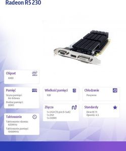 Karta graficzna AFOX Radeon R5 230 1GB DDR3 (AFR5230-1024D3L9-V2) 6