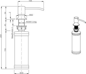 Steiner KEIRA dozownik płynu chrom (320 ml) 2