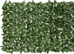 vidaXL Parawan balkonowy, ciemnozielone liście, 600x100 cm 3