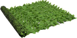 vidaXL Parawan balkonowy, zielone liście, 500x150 cm 2