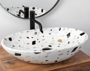 Umywalka Rea Olga nablatowa 63cm Imitacja kamienia 2