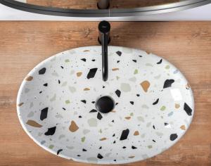 Umywalka Rea Olga nablatowa 63cm Imitacja kamienia 4