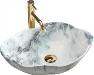 Umywalka Rea Pearl nablatowa 51.5cm imitacja kamienia 1