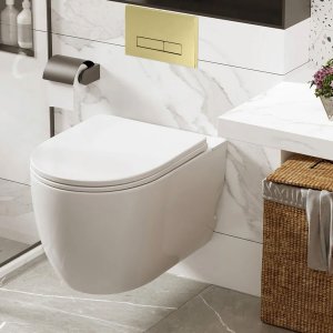 Stelaż Rea Stelaż zestaw podtynkowy do mis WC z przyciskiem H Light Gold 11