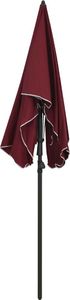 vidaXL Parasol ogrodowy na słupku, 200x130 cm, bordowy 4
