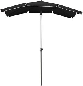 vidaXL Parasol ogrodowy na słupku, 200x130 cm, czarny 3