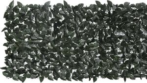 vidaXL Parawan balkonowy, ciemnozielone liście, 300x75 cm 3