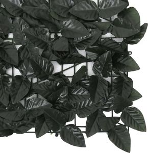 vidaXL Parawan balkonowy, ciemnozielone liście, 300x75 cm 4