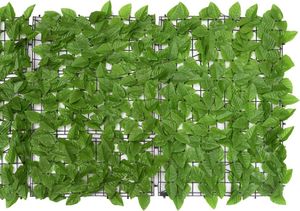 vidaXL Parawan balkonowy, zielone liście, 300x75 cm 3