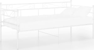 vidaXL Rama sofy, biała, metalowa, 90x200 cm 1