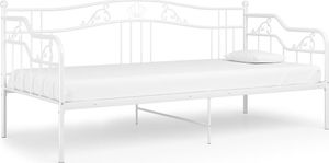 vidaXL Rama sofy, biała, metalowa, 90x200 cm 2