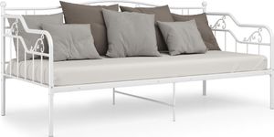 vidaXL Rama sofy, biała, metalowa, 90x200 cm 3