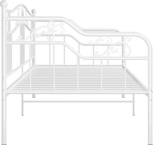 vidaXL Rama sofy, biała, metalowa, 90x200 cm 8